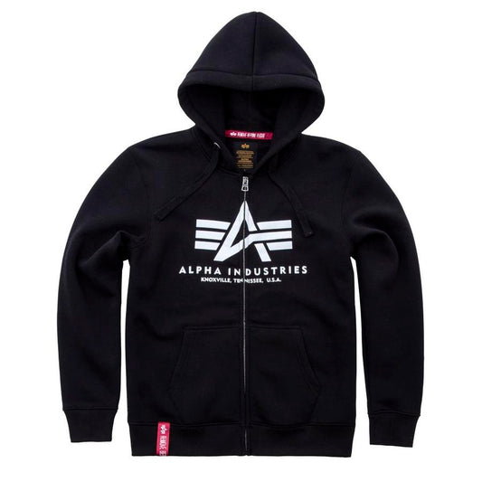 Basic Zip Hoody - black