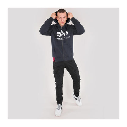 Basic Zip Hoody - replica blue