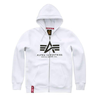 Basic Zip Hoody - white