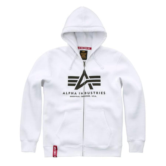 Basic Zip Hoody - white