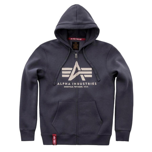 Basic Zip Hoody - greyblack