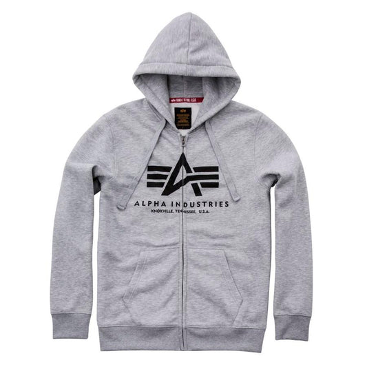 Basic Zip Hoody - greyheather