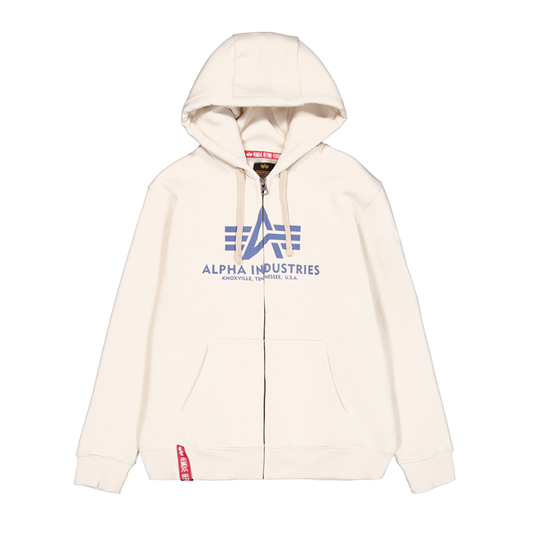 Basic Zip Hoodie - vintage white