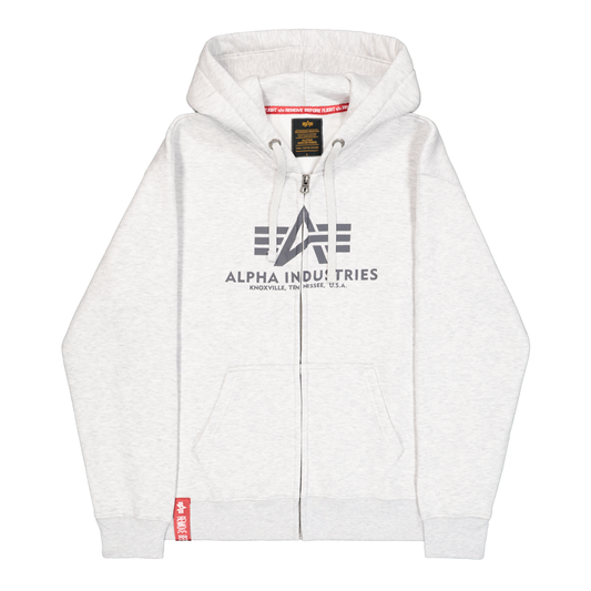 Basic Zip Hoodie - pastel grey melange