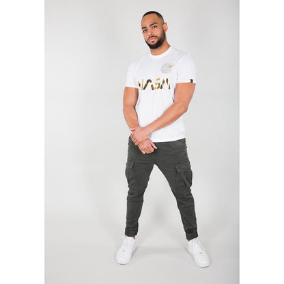 NASA Reflective T - white/gold