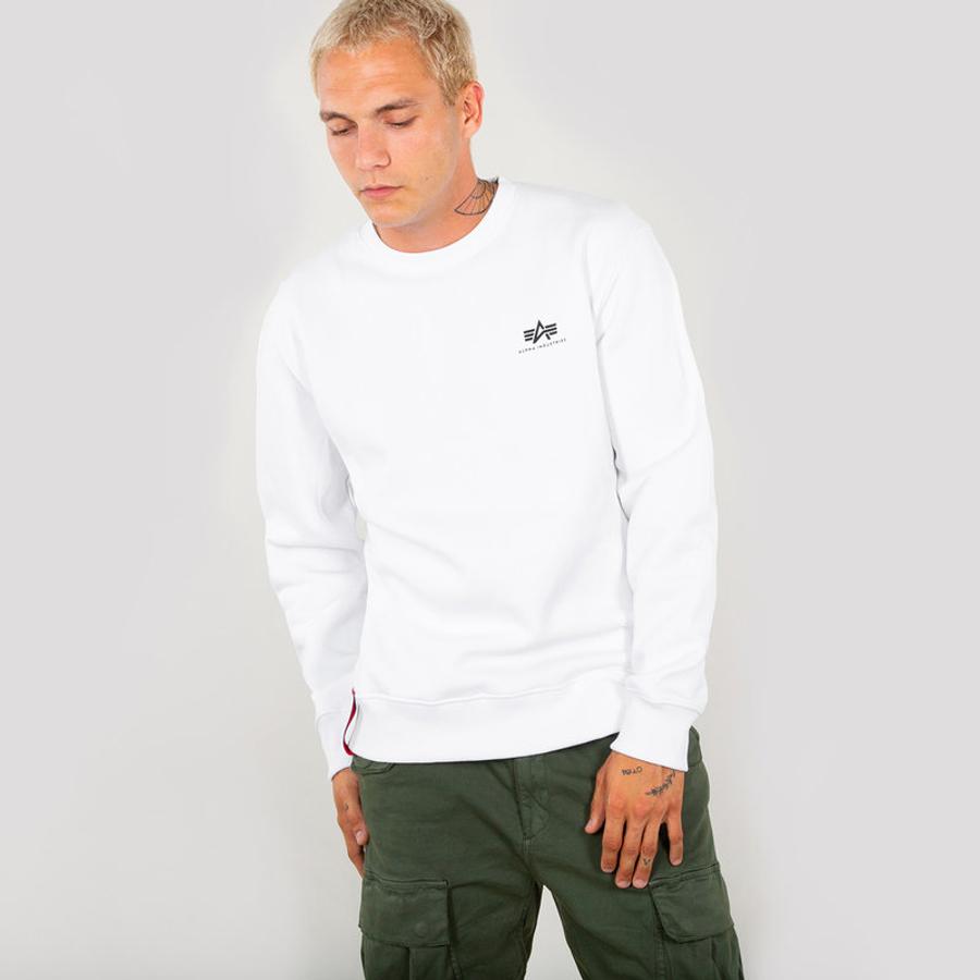 Basic Sweater Small Logo - white