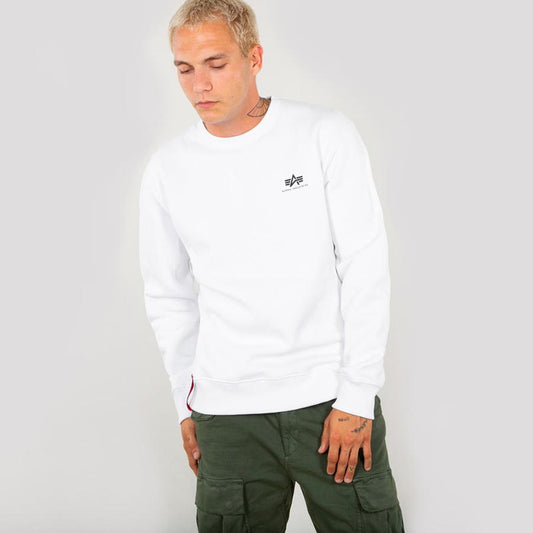 Basic Sweater Small Logo - white