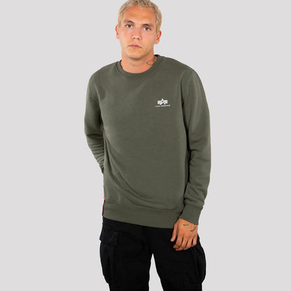 Basic Sweater Small Logo - dark olive