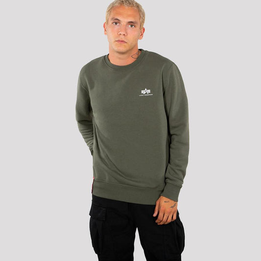 Basic Sweater Small Logo - dark olive