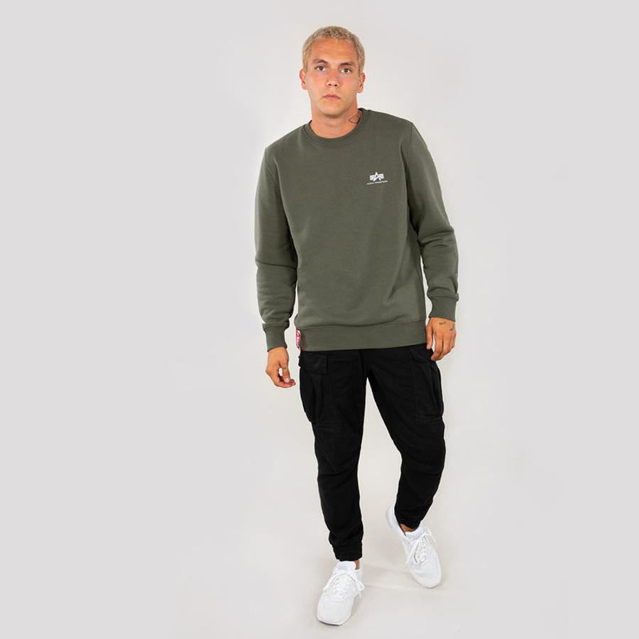 Basic Sweater Small Logo - dark olive