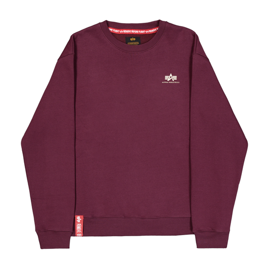 Basic Sweater Small Logo - dark cherry