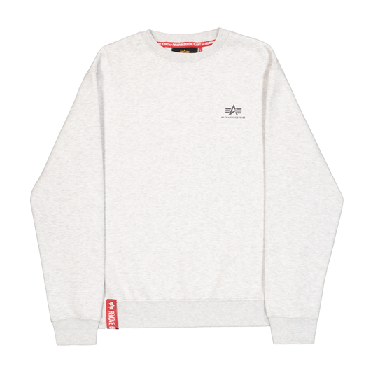 Basic Sweater Small Logo - pastel grey melange