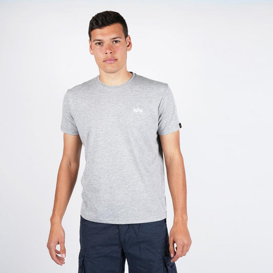 Basic T Small Logo - greyheather/white