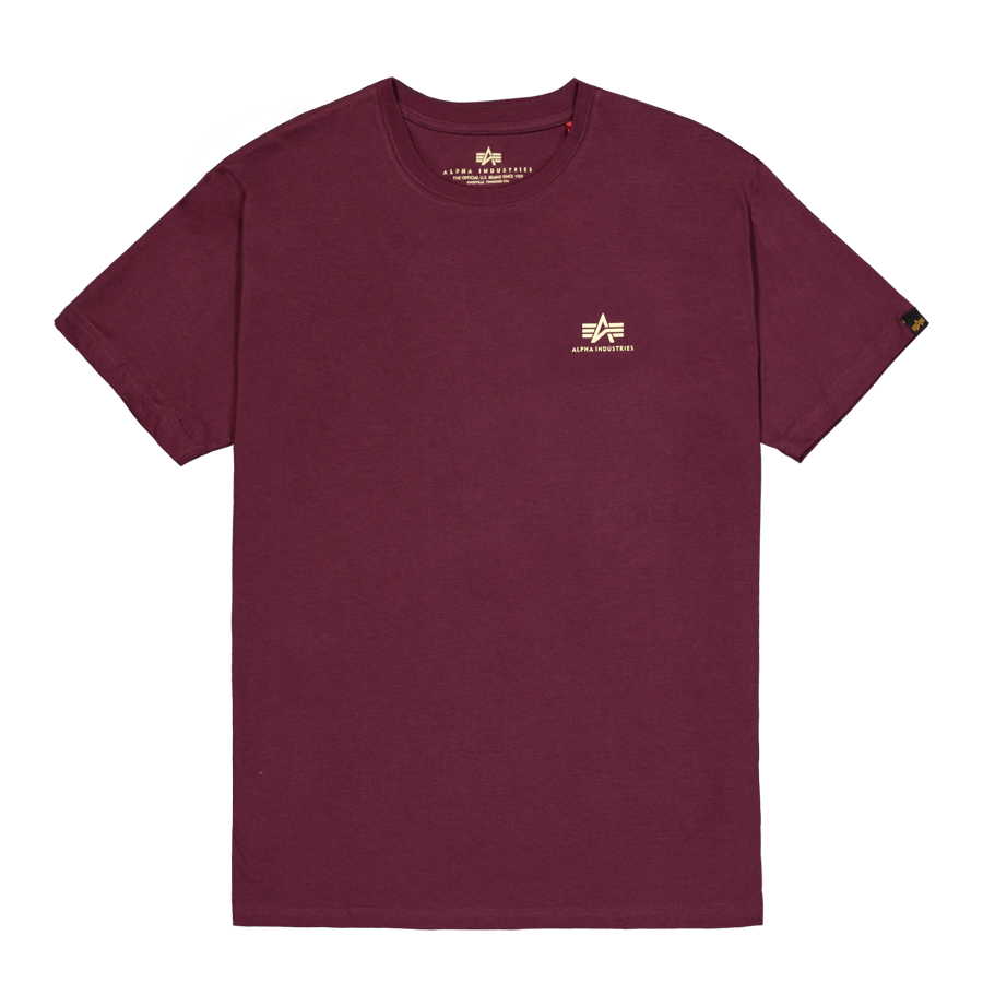 Basic T Small Logo - dark cherry