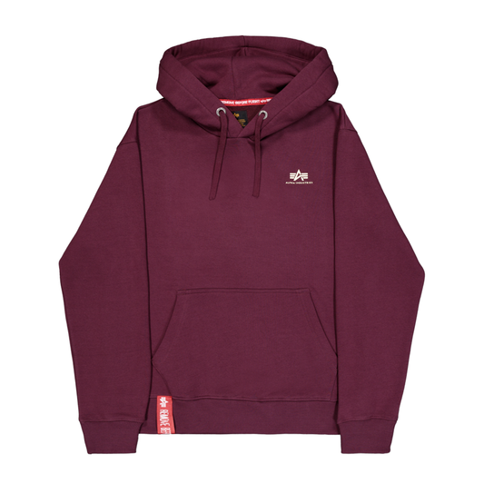 Basic Hoodie Small Logo - dark cherry