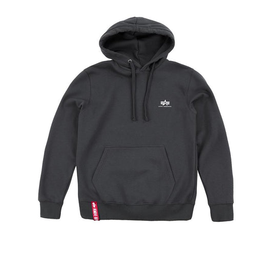 Basic Hoody Small Logo - greyblack