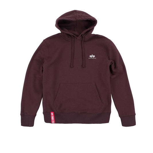 Basic Hoody Small Logo - deep maroon