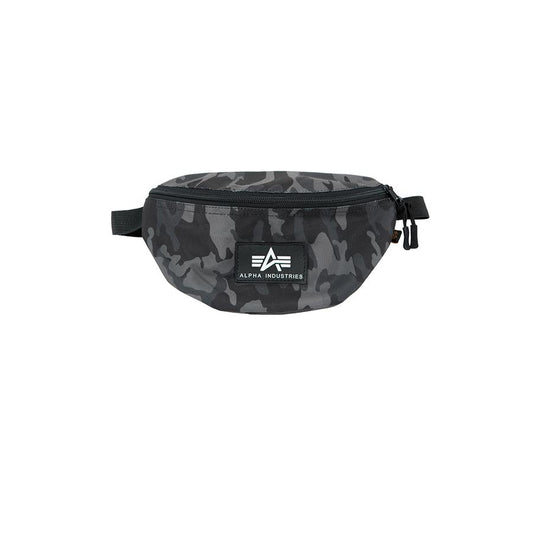 Rubber Print Waist Bag - black camo
