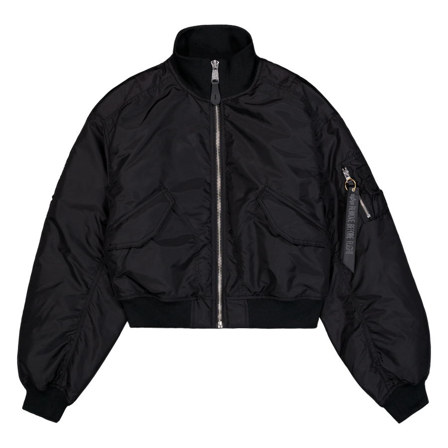 MA-1 Cropped Bomber Jacket Women - black