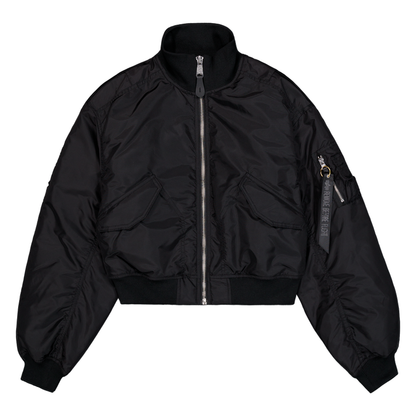 MA-1 Cropped Bomber Jacket Women - black