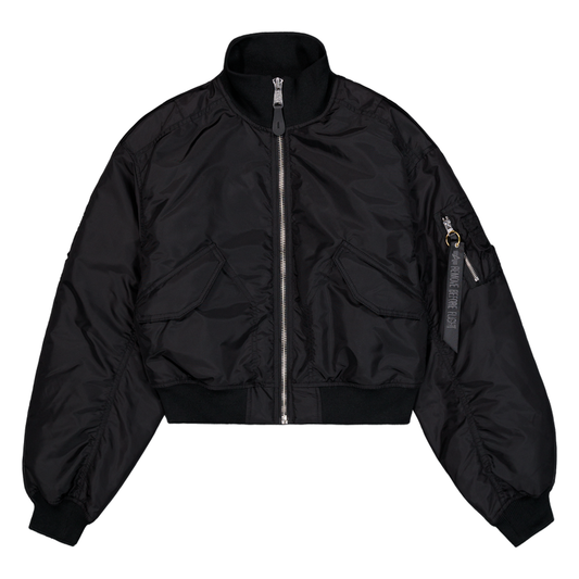 MA-1 Cropped Bomber Jacket Women - black