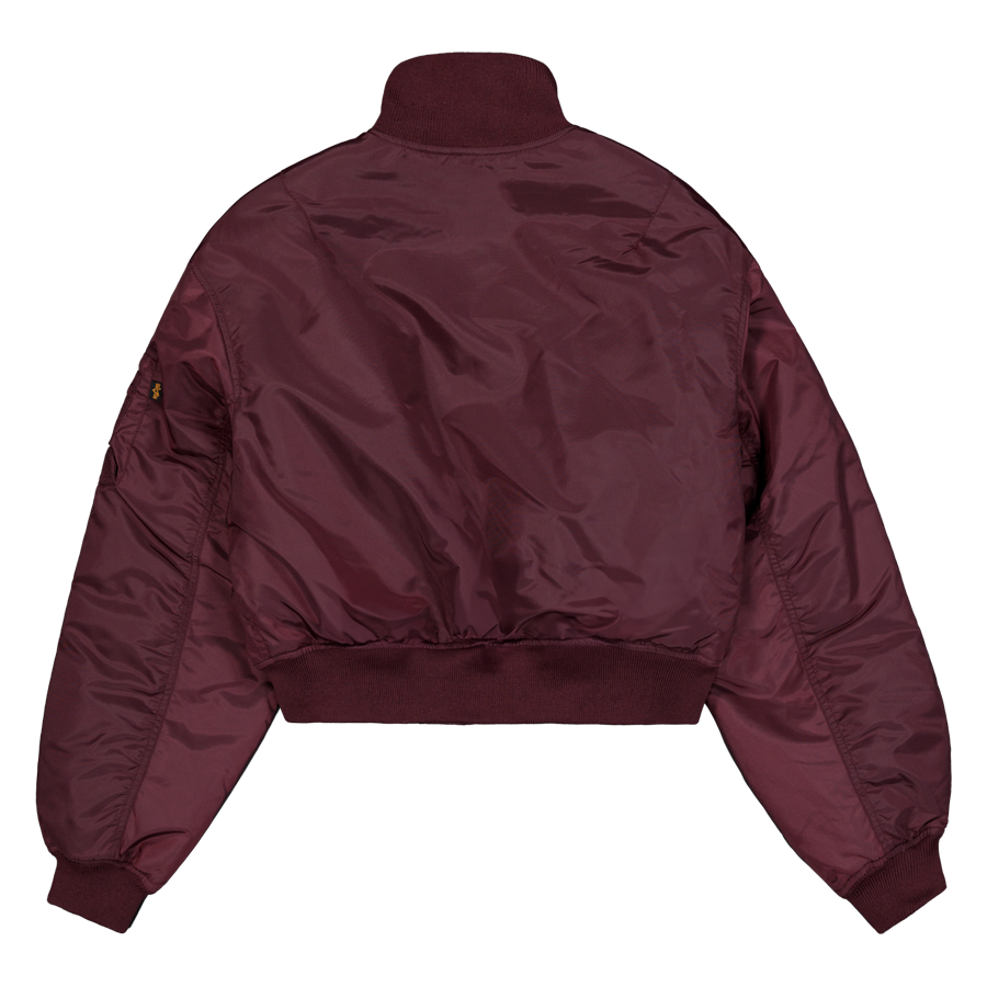 MA-1 Cropped Bomber Jacket Women - dark cherry