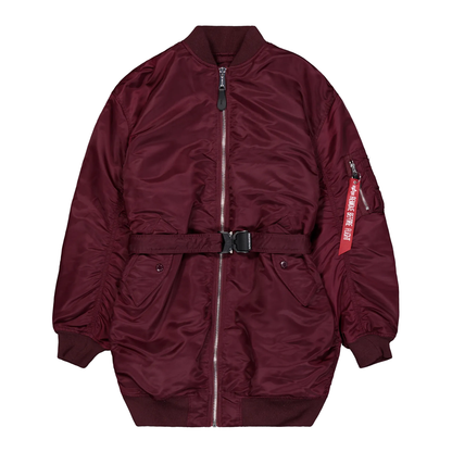 MA-1 Coat Bomber Jacket Women - dark cherry