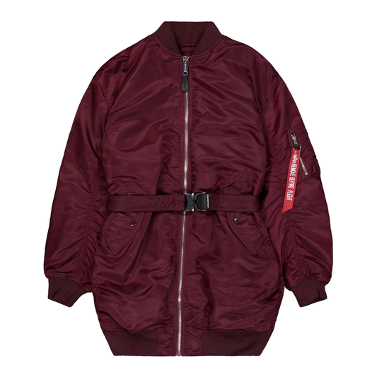 MA-1 Coat Bomber Jacket Women - dark cherry
