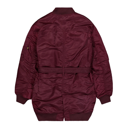 MA-1 Coat Bomber Jacket Women - dark cherry
