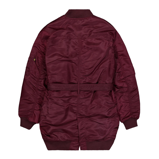 MA-1 Coat Bomber Jacket Women - dark cherry