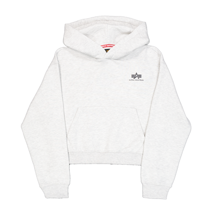 Basic Small Logo Hoodie Women - pastel grey melange