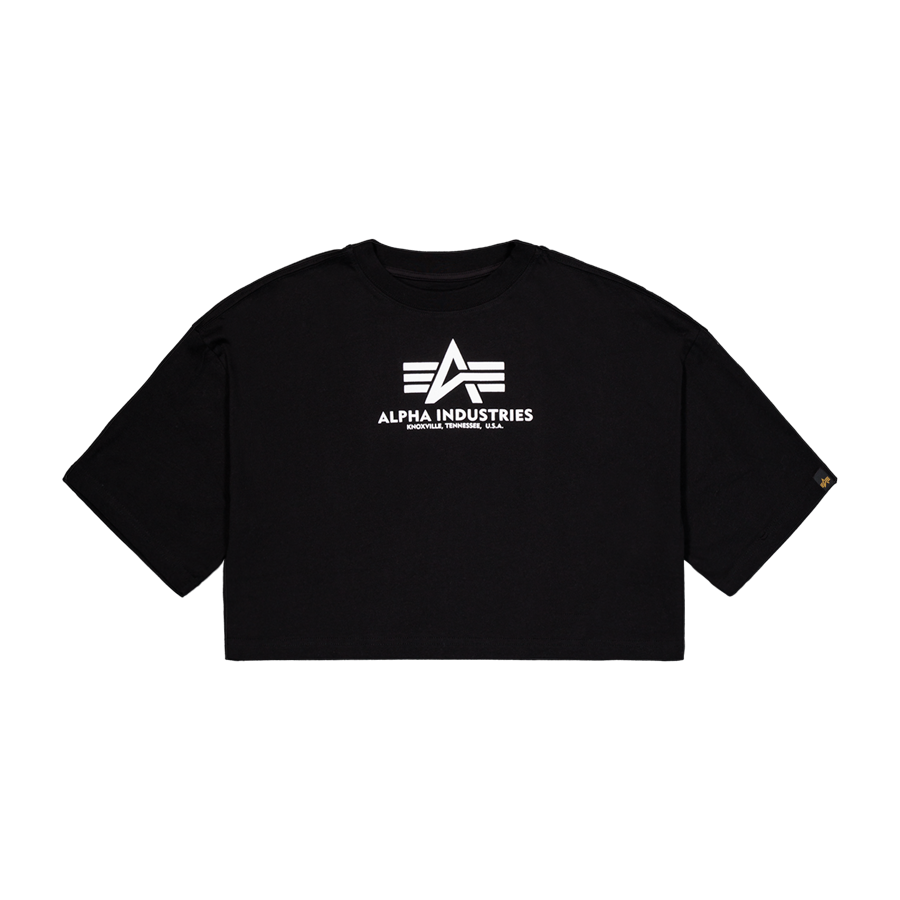 Basic Big Logo Cropped PP T-Shirt Women - black
