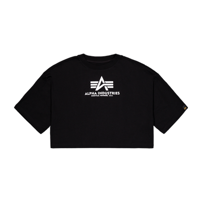 Basic Big Logo Cropped PP T-Shirt Women - black