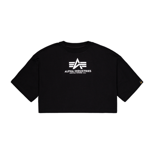 Basic Big Logo Cropped PP T-Shirt Women - black
