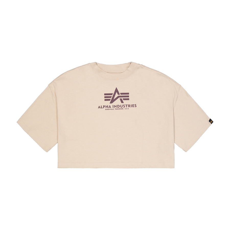 Basic Big Logo Cropped PP T-Shirt Women - organic beige