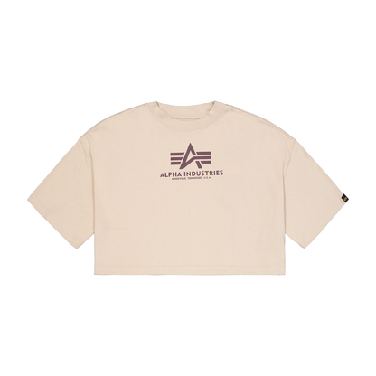 Basic Big Logo Cropped PP T-Shirt Women - organic beige