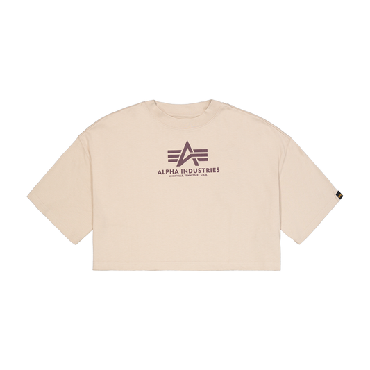 Basic Big Logo Cropped PP T-Shirt Women - organic beige
