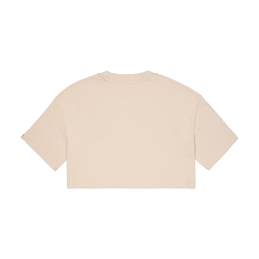 Basic Big Logo Cropped PP T-Shirt Women - organic beige