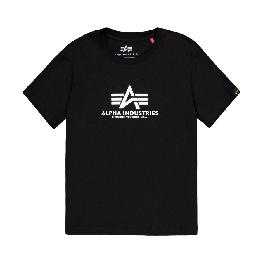 Basic Big Logo Puff Print T-Shirt Women - black