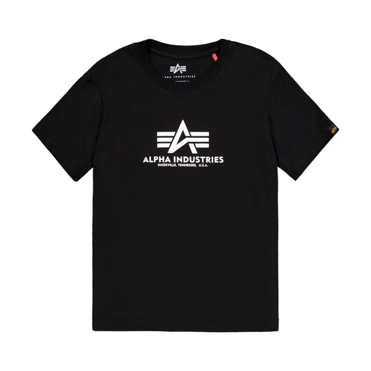 Basic Big Logo Puff Print T-Shirt Women - black