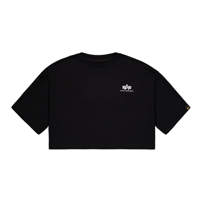 Basic Small Logo Cropped PP T-Shirt Women - black