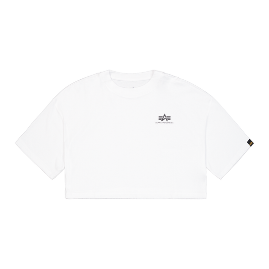 Basic Small Logo Cropped PP T-Shirt Women - white