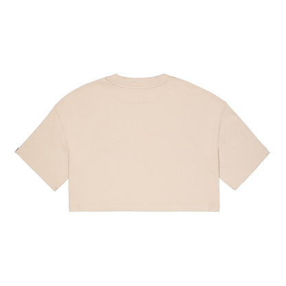 Basic Small Logo Cropped PP T-Shirt Women - organic beige