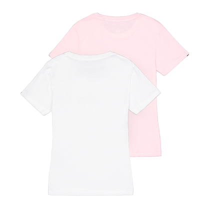 New Basic Big Logo T-Shirt 2 Pack Women - white/pastel pink