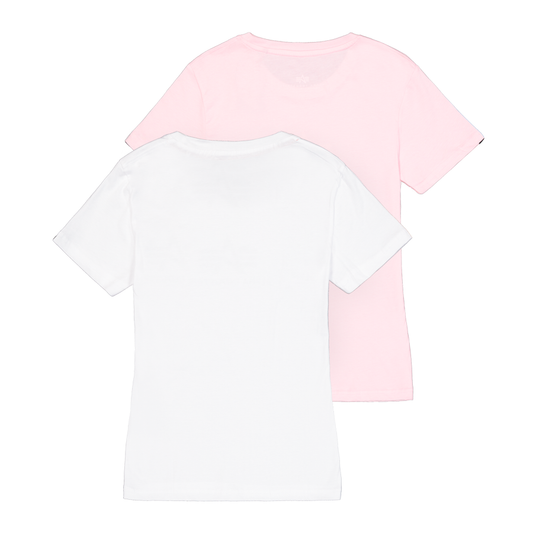 New Basic Big Logo T-Shirt 2 Pack Women - white/pastel pink
