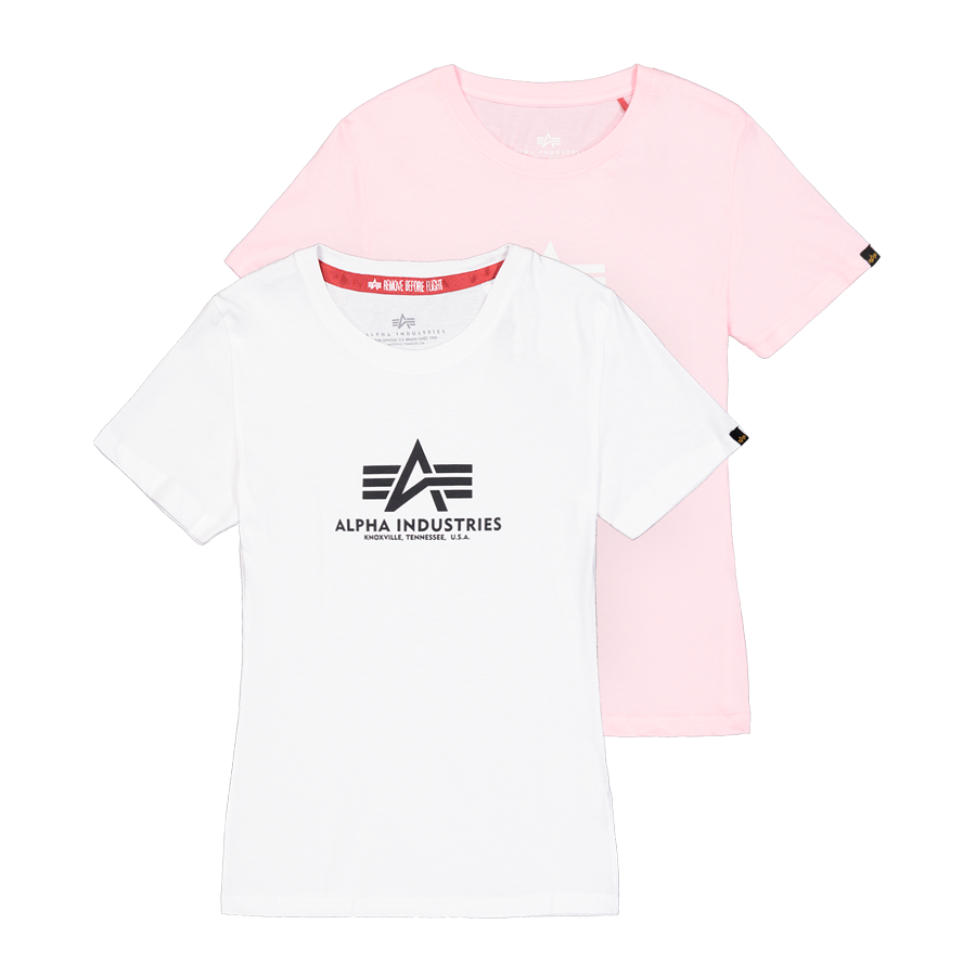 New Basic Big Logo T-Shirt 2 Pack Women - white/pastel pink