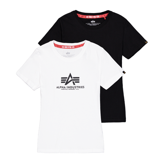 New Basic Big Logo T-Shirt 2 Pack Women - black/white