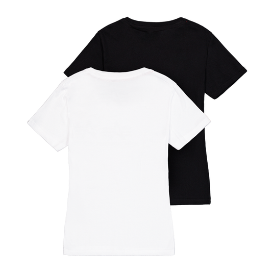 New Basic Big Logo T-Shirt 2 Pack Women - black/white