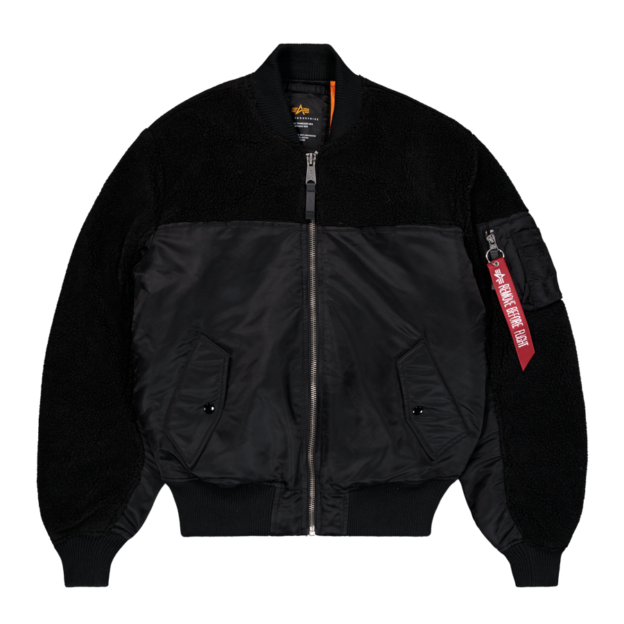 MA-1 Teddy Bomber Jacket - black