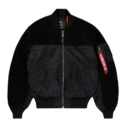 MA-1 Teddy Bomber Jacket - black